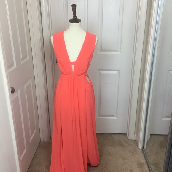 BCBGMaxAzria Dresses & Skirts - BCBGMaxazria Orange Maxi Dress